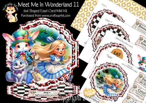 Meet Me in Wonderland 11 Shaped Easel