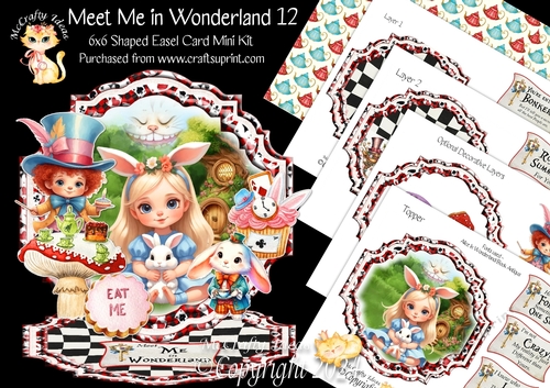 Meet Me in Wonderland 12 Shaped Easel