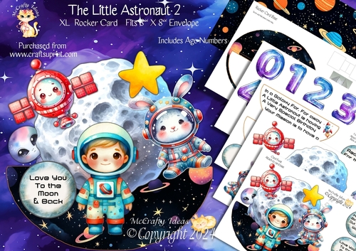 The Little Astronaut 2 XL Rocker Card 