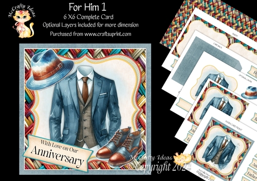 For Him 1 6x6 Simply Cards 