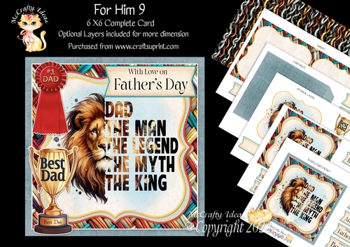 For Him 9 6x6 Simply Cards 