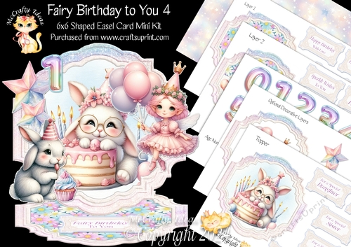 Fairy Birthday to You 4 Shaped Easel