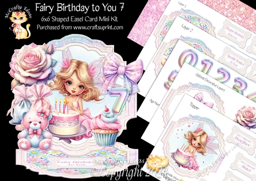 Fairy Birthday to You 7 Shaped Easel