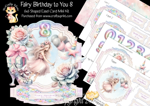 Fairy Birthday to You 8 Shaped Easel
