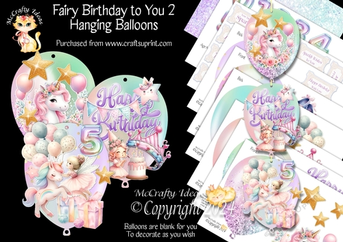 Fairy Birthday to You 2 - Hanging Balloons