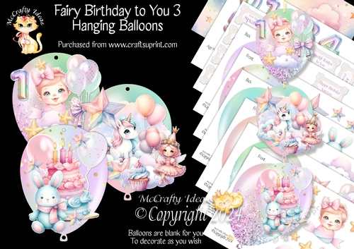 Fairy Birthday to You 3 - Hanging Balloons