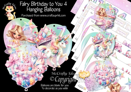 Fairy Birthday to You 4 - Hanging Balloons