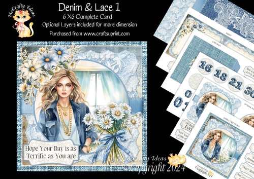 Denim & Lace 1 6x6 Simply Cards 