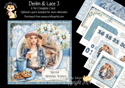 Denim & Lace 3 6x6 Simply Cards 