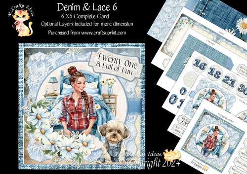 Denim & Lace 6 6x6 Simply Cards 