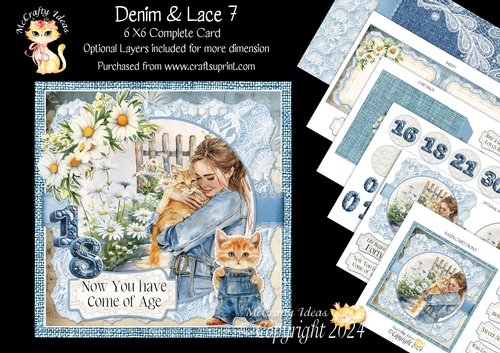 Denim & Lace 7 6x6 Simply Cards 