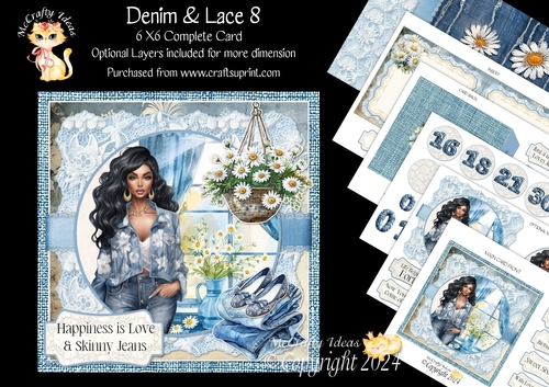 Denim & Lace 8 6x6 Simply Cards 
