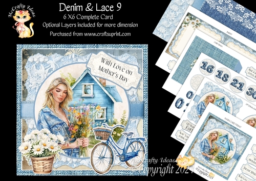 Denim & Lace 9 6x6 Simply Cards 