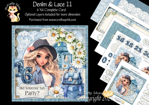 Denim & Lace 11 6x6 Simply Cards 