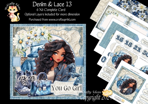 Denim & Lace 13 6x6 Simply Cards 