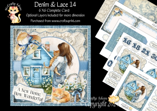 Denim & Lace 14 6x6 Simply Cards 