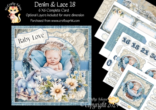 Denim & Lace 18 6x6 Simply Cards 
