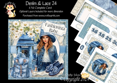 Denim & Lace 24 6x6 Simply Cards 