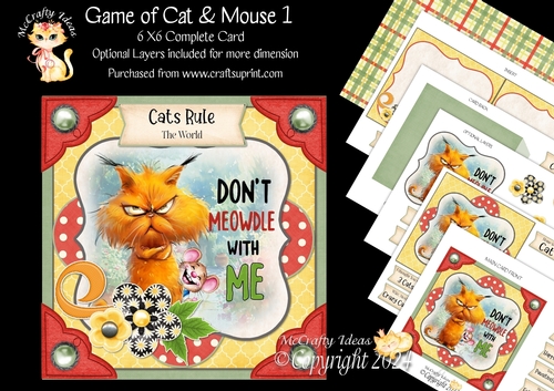Game of Cat & Mouse 1 6x6 Simply Cards 