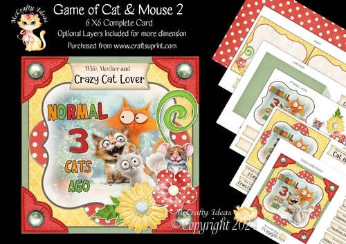 Game of Cat & Mouse 2 6x6 Simply Cards 