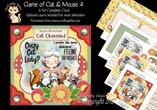 Game of Cat & Mouse 4 6x6 Simply Cards 