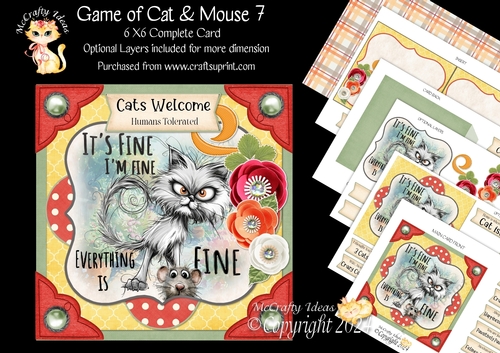 Game of Cat & Mouse 7 6x6 Simply Cards 