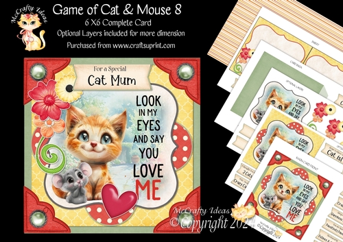 Game of Cat & Mouse 8 6x6 Simply Cards 