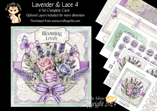 Lavender & Lace 4 6x6 Simply Cards 