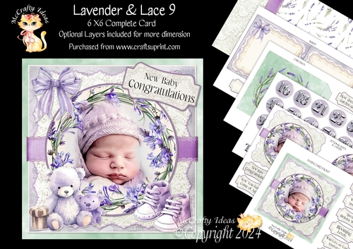 Lavender & Lace 9 6x6 Simply Cards 