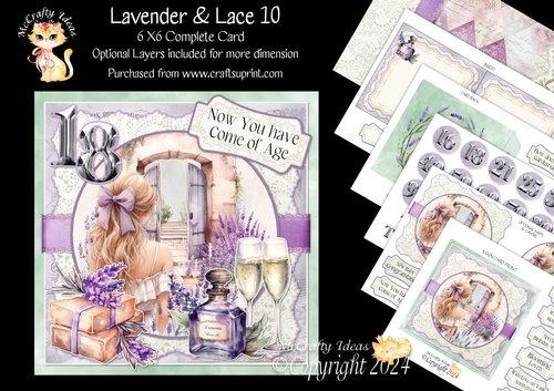 Lavender & Lace 10 6x6 Simply Cards 