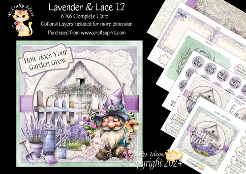 Lavender & Lace 12 6x6 Simply Cards 