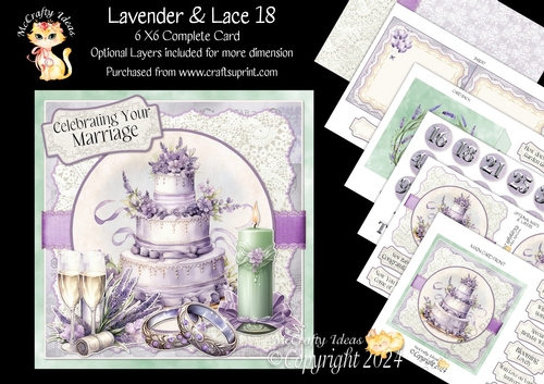 Lavender & Lace 18 6x6 Simply Cards 