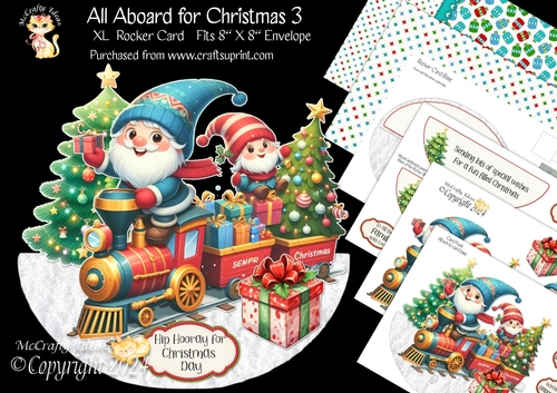 All Aboard for Christmas 3 XL Rocker Card 