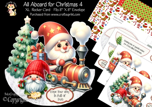 All Aboard for Christmas 4 XL Rocker Card 