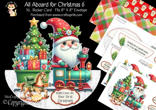All Aboard for Christmas 6 XL Rocker Card 