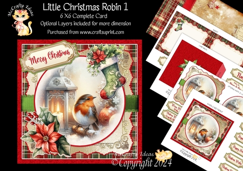 Little Christmas Robin 1 6x6 Simply Cards 
