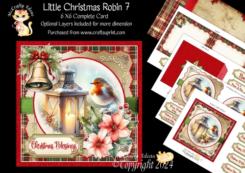 Little Christmas Robin 7 6x6 Simply Cards 