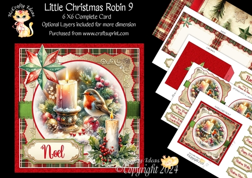 Little Christmas Robin 9 6x6 Simply Cards 