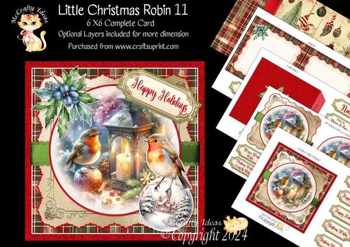 Little Christmas Robin 11 6x6 Simply Cards 