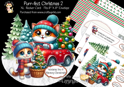 Purr-fect Christmas 2 XL Rocker Card 