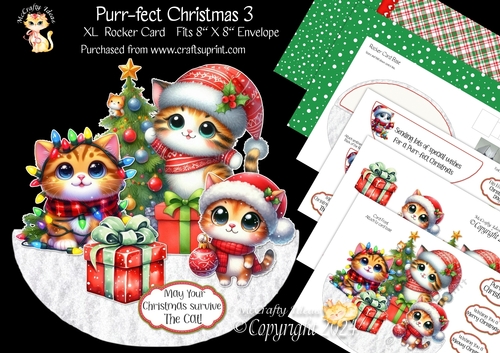 Purr-fect Christmas 3 XL Rocker Card 