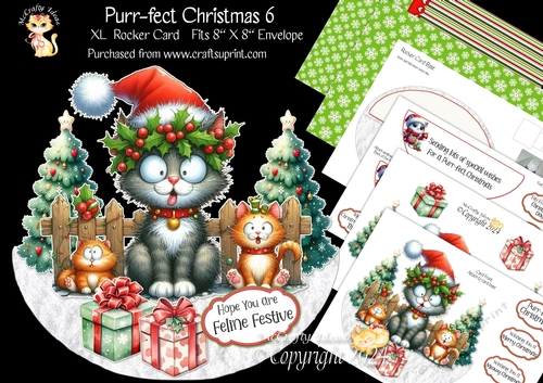 Purr-fect Christmas 6 XL Rocker Card 