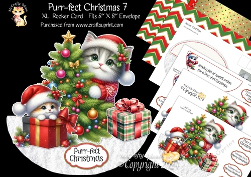 Purr-fect Christmas 7 XL Rocker Card 
