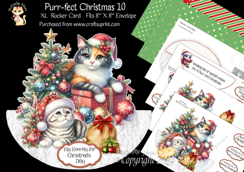 Purr-fect Christmas 10 XL Rocker Card 