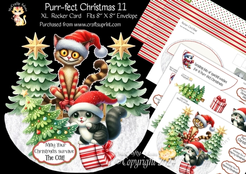 Purr-fect Christmas 11 XL Rocker Card 