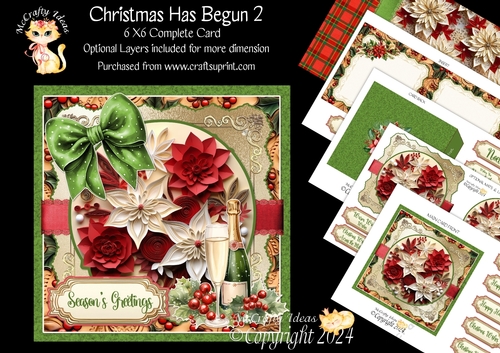 Christmas Has Begun 2 6x6 Simply Cards 