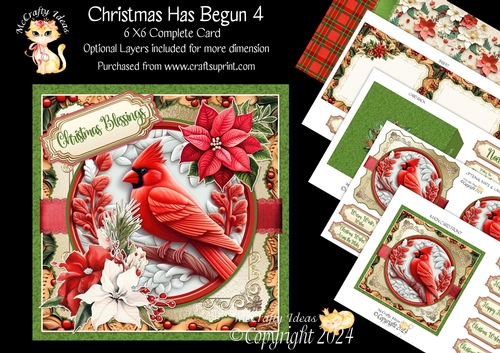 Christmas Has Begun 4 6x6 Simply Cards 