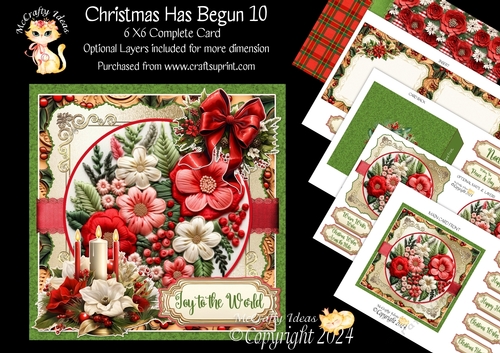 Christmas Has Begun 10 6x6 Simply Cards 