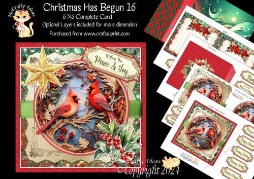 Christmas Has Begun 16 6x6 Simply Cards 