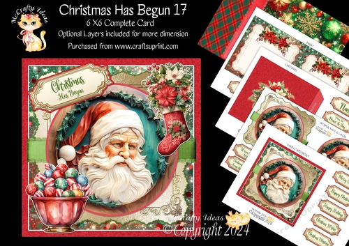 Christmas Has Begun 17 6x6 Simply Cards 